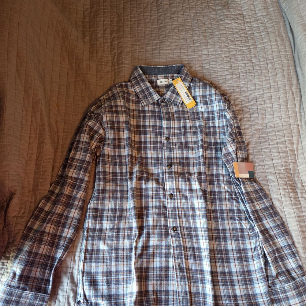 Men's Blue Plaid Shirt